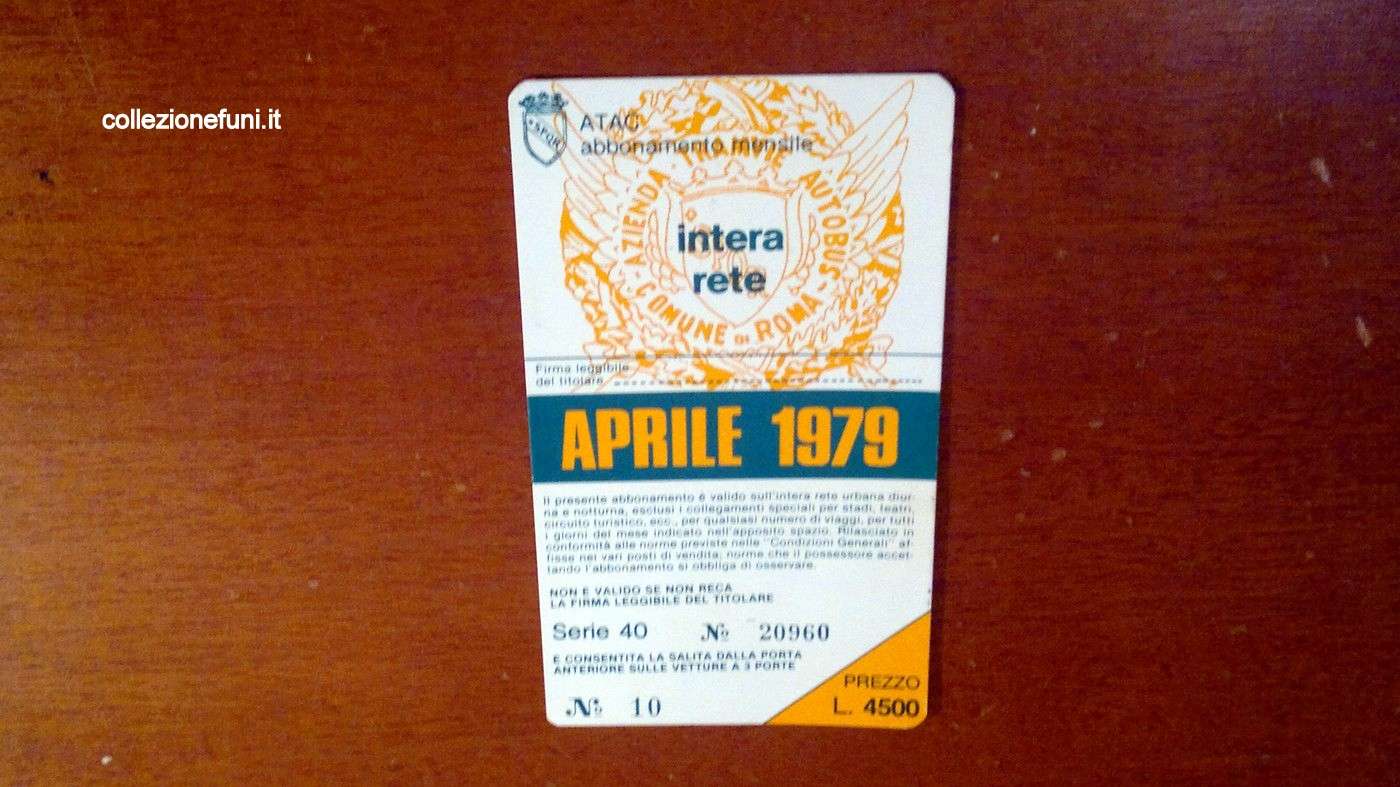 ATAC Intera Rete tt Aprile 1979